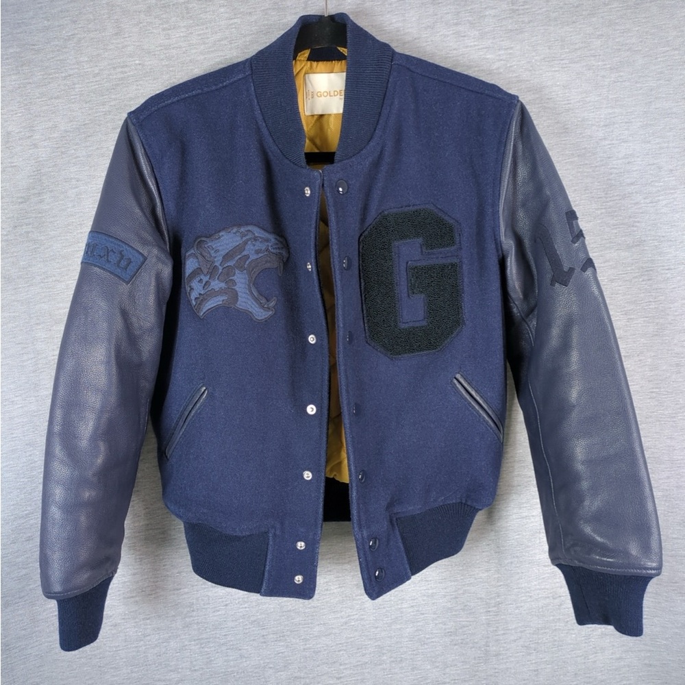 👯‍♀️Host Pick⚡️Golden by TNA Wool Blend and Leather Varsity Jacket - Picture 2 of 12